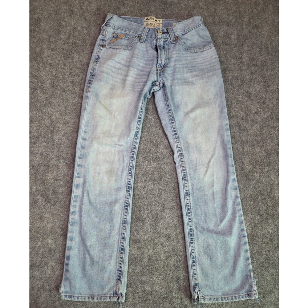 Ariat M4 Marston Straight Leg Jeans Mens 28x32 Blue Light Wash Relaxed Denim